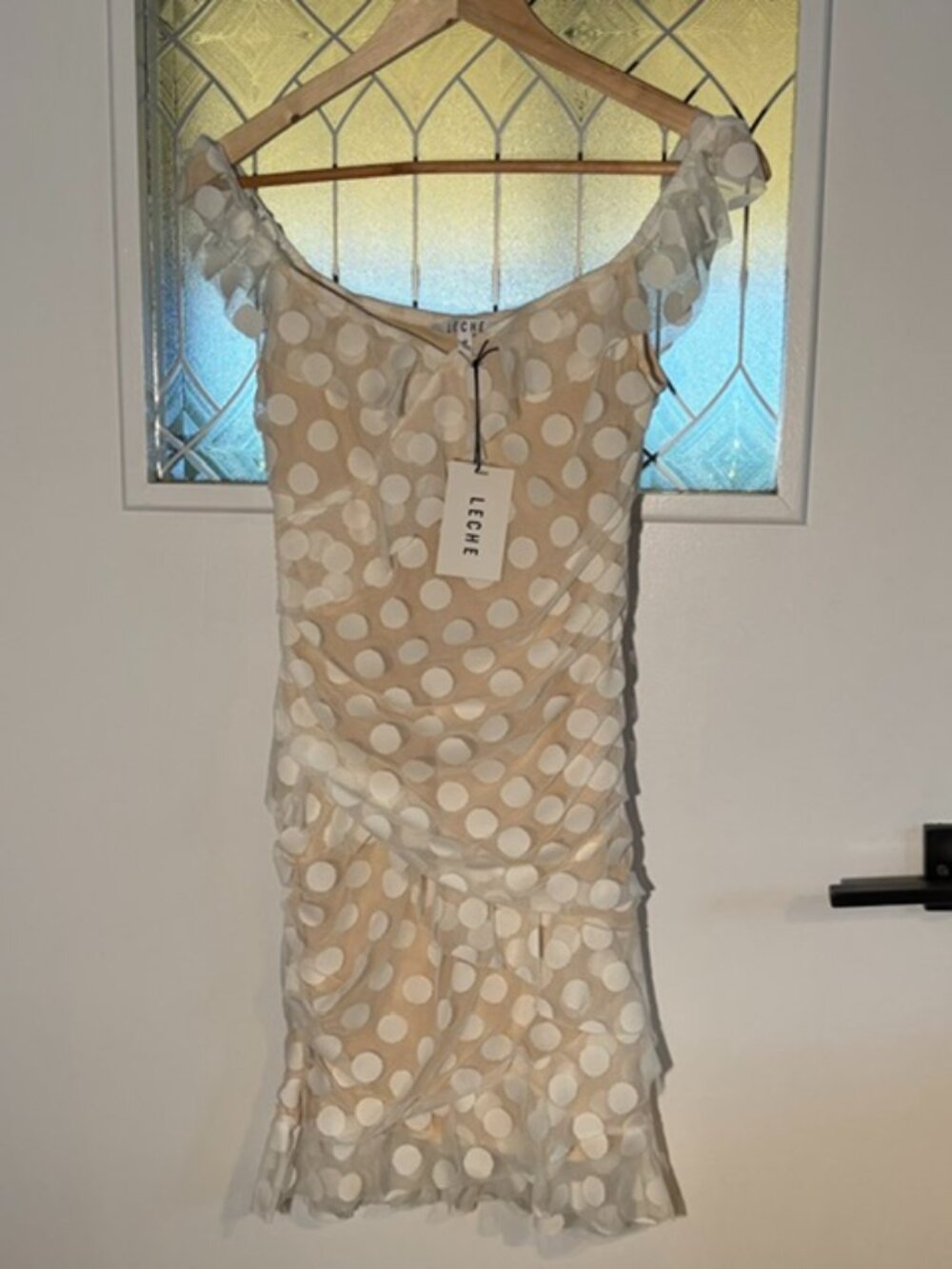 NWT White Polka Dot Dress Size Small